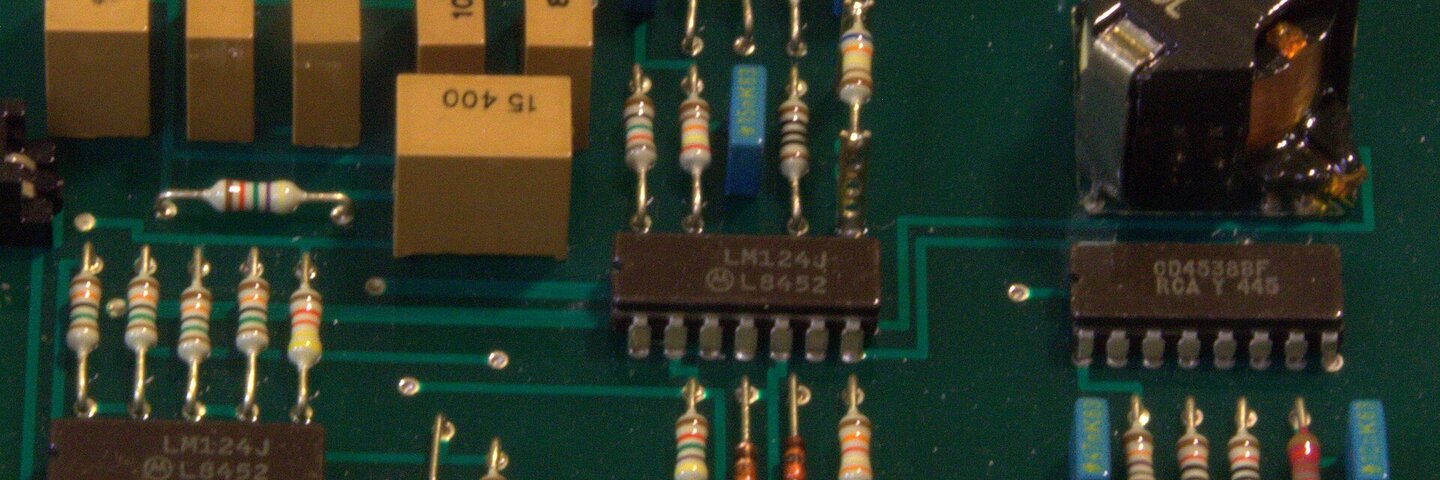 Close-up of a printed circuit board