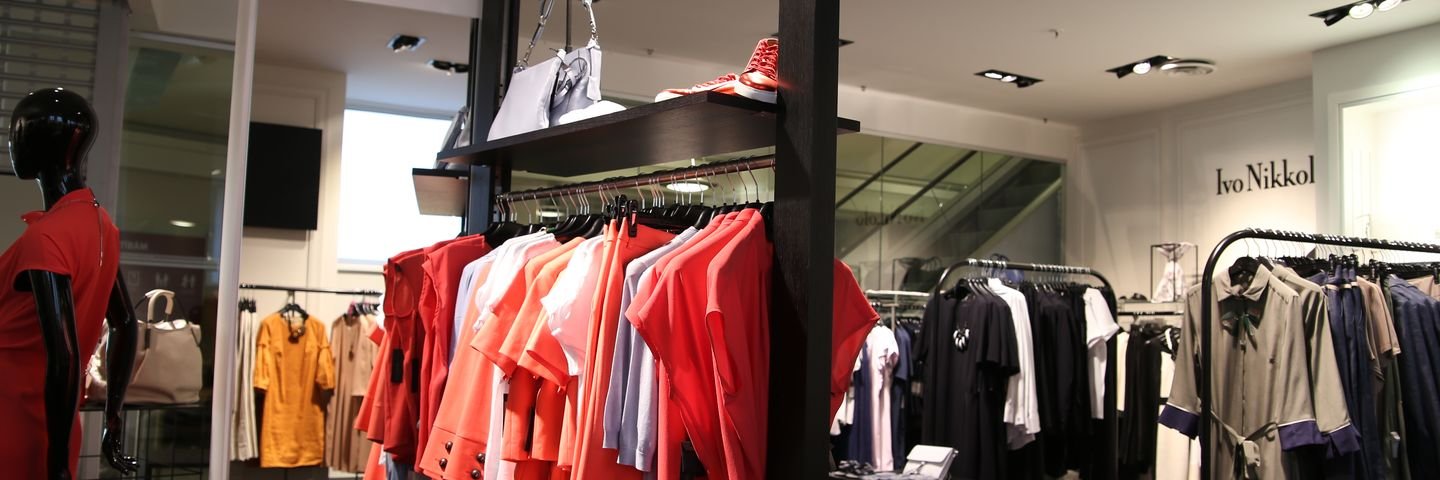 Shopper browsing a clothing store